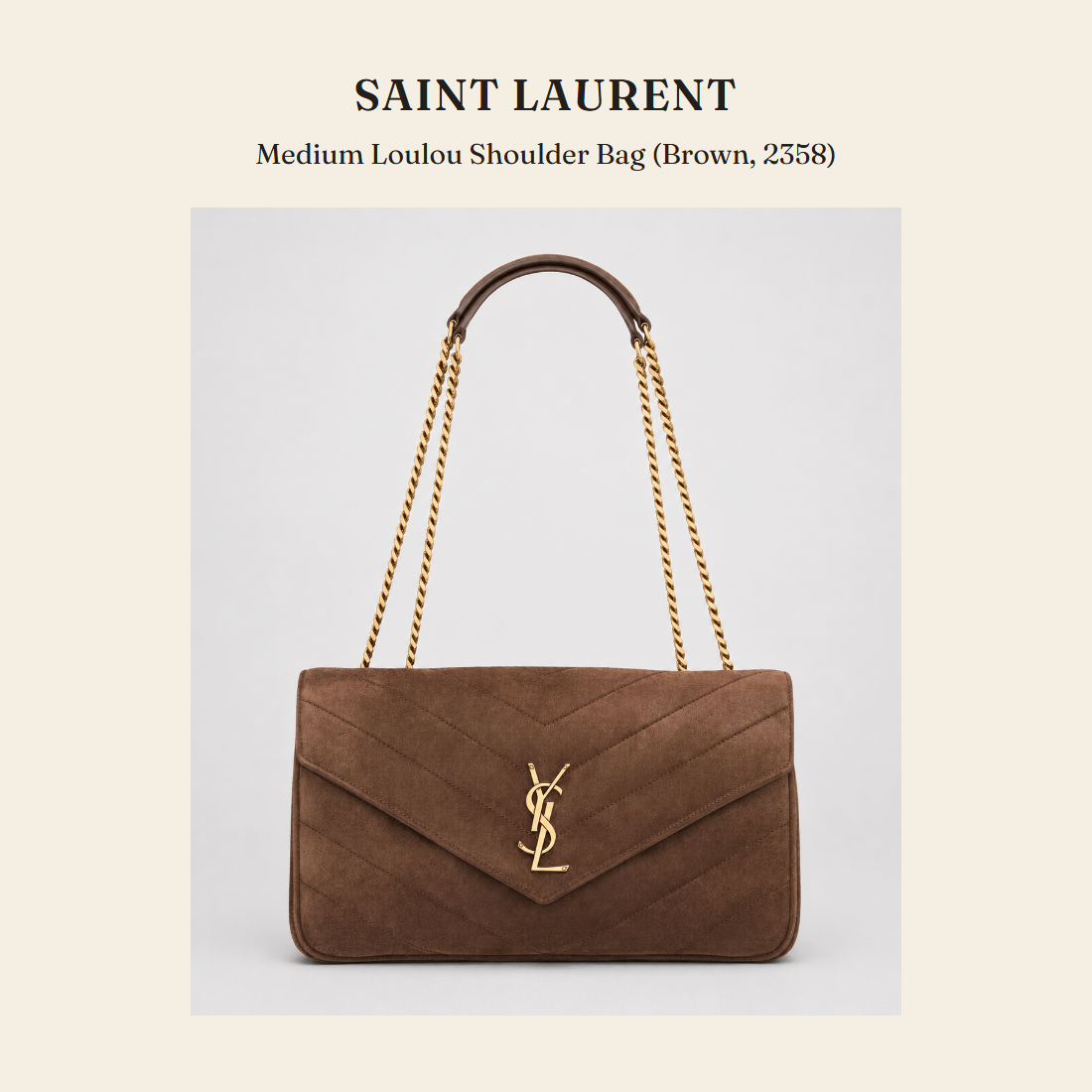 생로랑(Saint Laurent) Medium Loulou Shoulder Bag (Brown, 2358) 숄더백 - 영국 정품 직수입 | Lhea UK(레아영국)