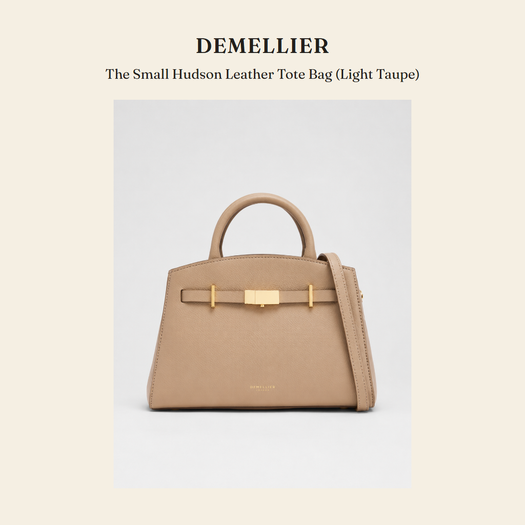 드멜리에(DeMellier) The Small Hudson Leather Tote Bag (Light Taupe) 토트백 - 영국 정품 직수입 | Lhea UK(레아영국)