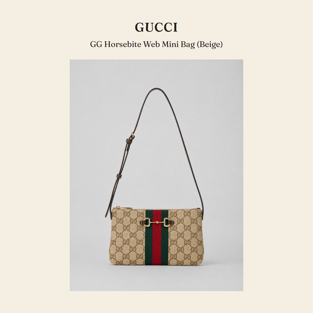 구찌(Gucci) GG Horsebite Web Mini Bag (Beige) 숄더백 - 영국 정품 직수입 | Lhea UK(레아영국)