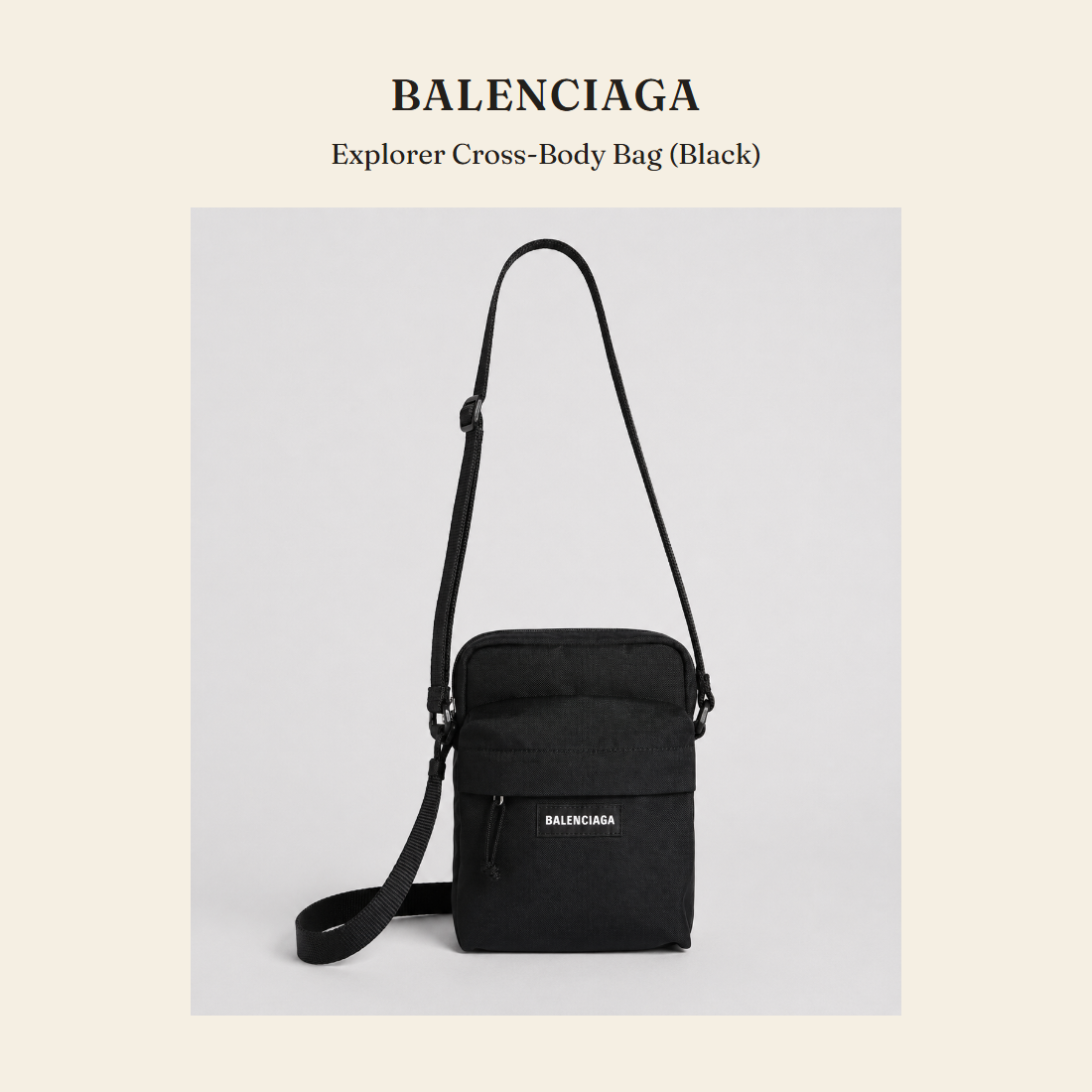 발렌시아가(Balenciaga) Explorer Cross-Body Bag (Black) 크로스바디백 - 영국 정품 직수입 | Lhea UK(레아영국)