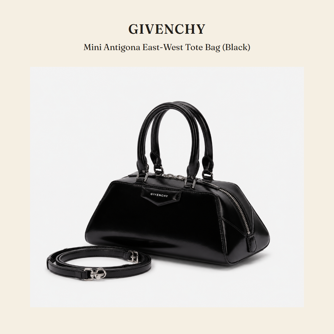지방시(Givenchy) Mini Antigona East-West Tote Bag (Black) 토트백 - 영국 정품 직수입 | Lhea UK(레아영국)