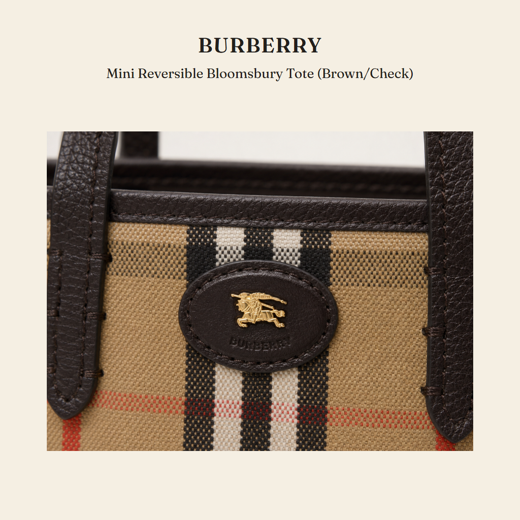 버버리(Burberry) Mini Reversible Bloomsbury Tote (Brown/Check) 토트백 - 영국 정품 직수입 | Lhea UK(레아영국)
