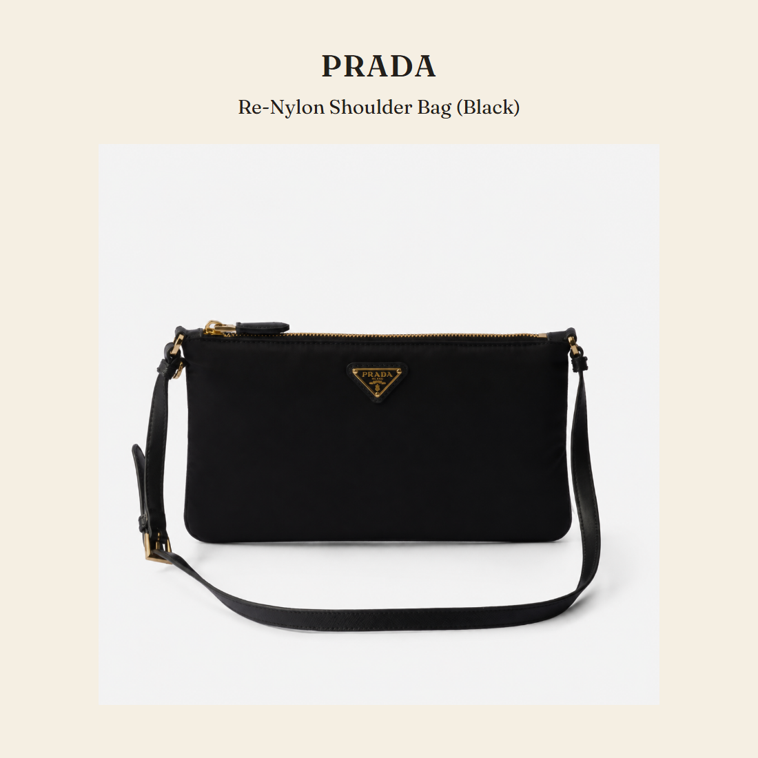 프라다(Prada) Re-Nylon Shoulder Bag (Black) 숄더백 - 영국 정품 직수입 | Lhea UK(레아영국)