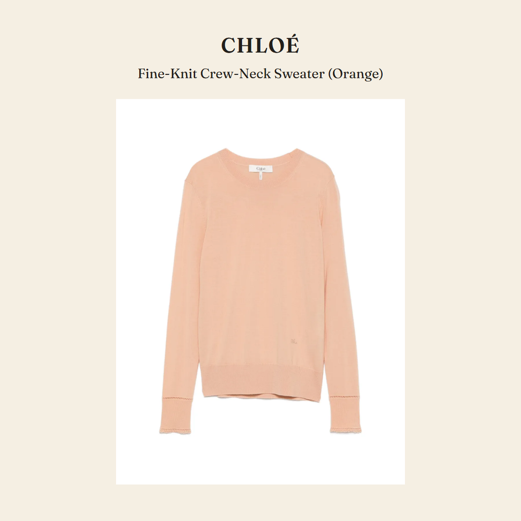 클로에(Chloé) Fine-Knit Crew-Neck Sweater (Orange) 니트웨어 - 영국 정품 직수입 | Lhea UK(레아영국)