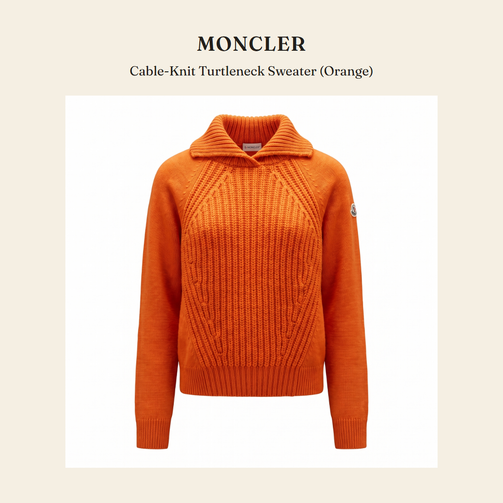 몽클레르(Moncler) Cable-Knit Turtleneck Sweater (Orange) 니트웨어 - 영국 정품 직수입 | Lhea UK(레아영국)