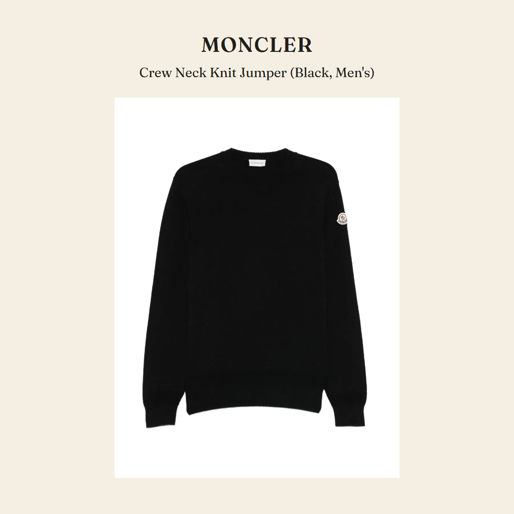 몽클레르(Moncler) Crew Neck Knit Jumper (Black, Men's) 니트웨어 - 영국 정품 직수입 | Lhea UK(레아영국)