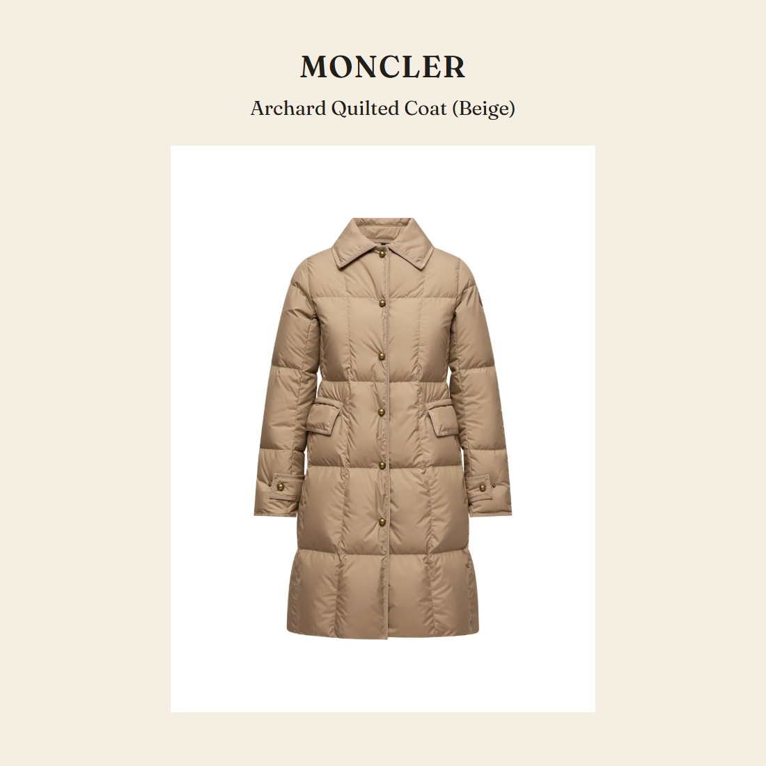 몽클레르(Moncler) Archard Quilted Coat (Beige) - 영국 정품 직수입 | Lhea UK(레아영국)