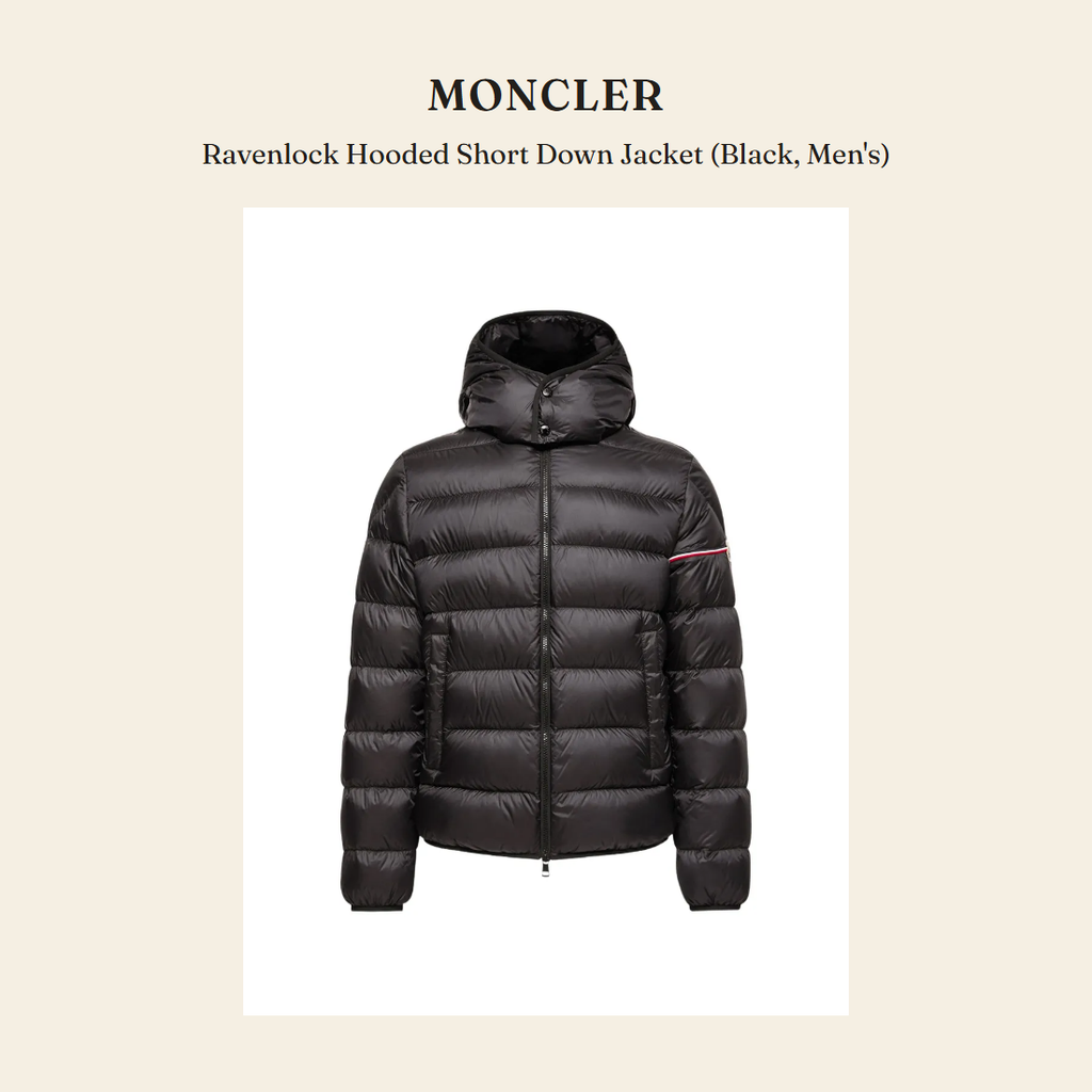 몽클레르(Moncler) Ravenlock Hooded Short Down Jacket (Black, Men's) - 영국 정품 직수입 | Lhea UK(레아영국)