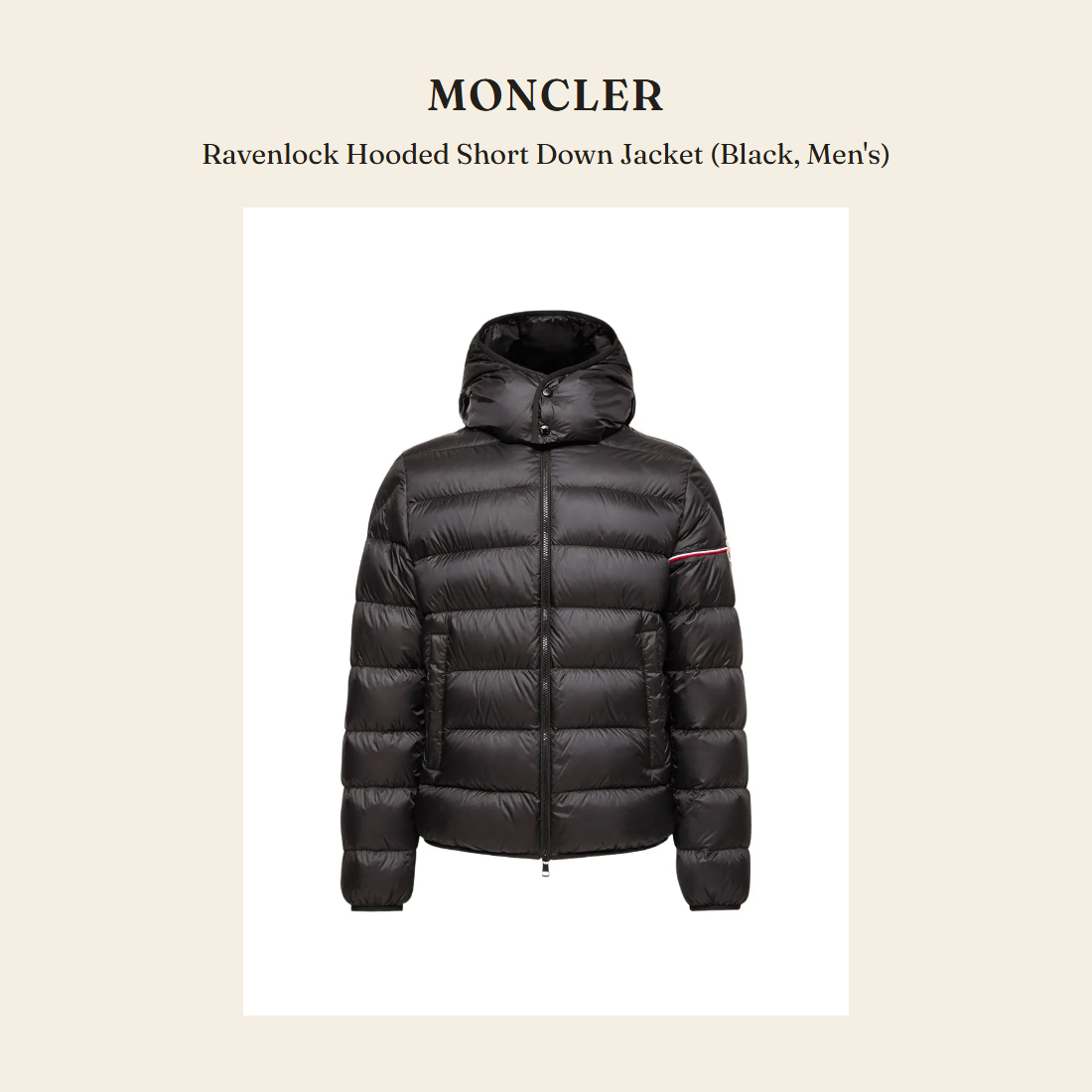몽클레르(Moncler) Ravenlock Hooded Short Down Jacket (Black, Men's) - 영국 정품 직수입 | Lhea UK(레아영국)