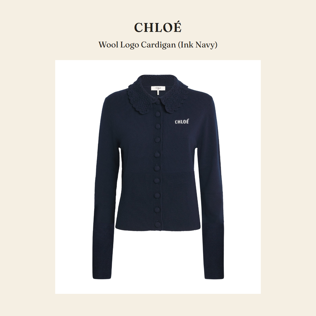 클로에(Chloé) Wool Logo Cardigan (Ink Navy) 니트웨어 - 영국 정품 직수입 | Lhea UK(레아영국)