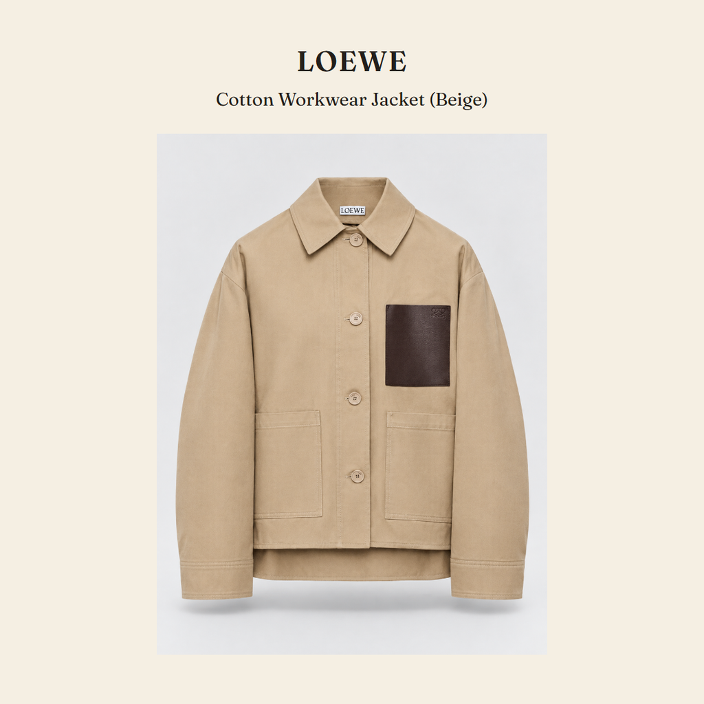 로에베(Loewe) Cotton Workwear Jacket (Beige) - 영국 정품 직수입 | Lhea UK(레아영국)