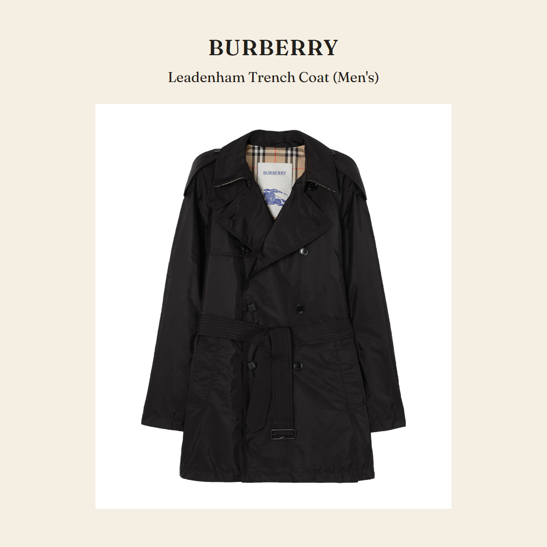 버버리(Burberry) Leadenham Trench Coat (Men's) - 영국 정품 직수입 | Lhea UK(레아영국)