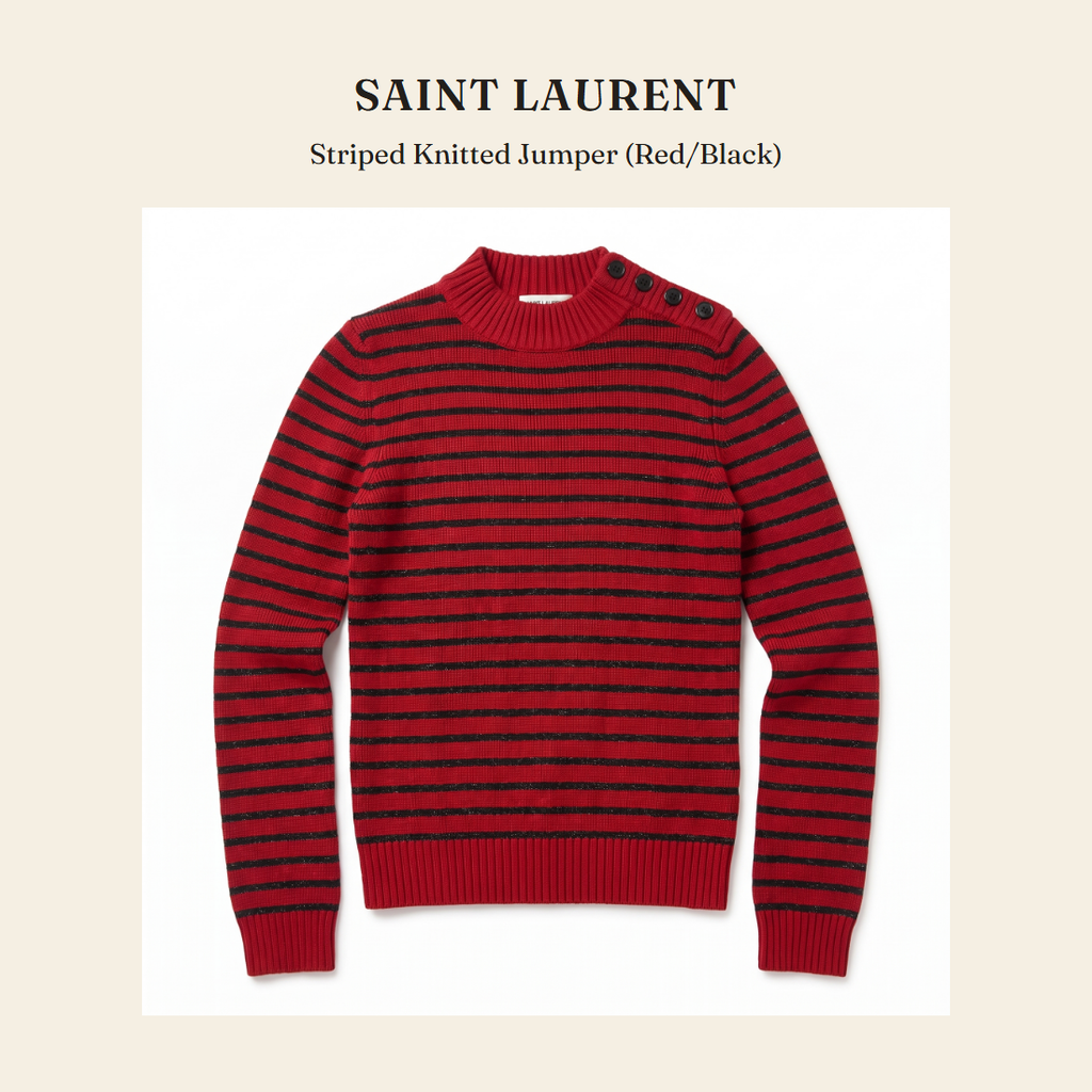 생로랑(Saint Laurent) Striped Knitted Jumper (Red/Black) 니트웨어 - 영국 정품 직수입 | Lhea UK(레아영국)