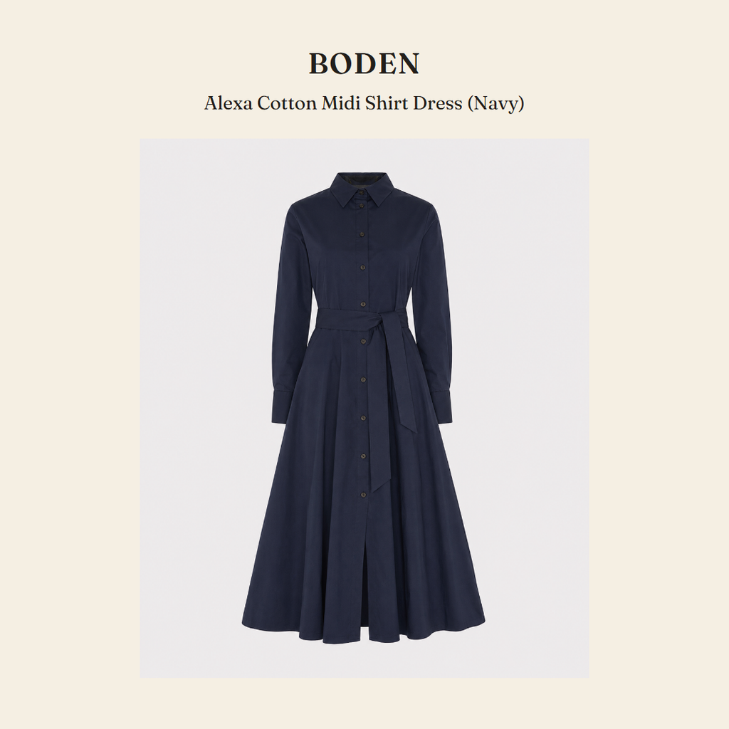 보든(Boden) Alexa Cotton Midi Shirt Dress (Navy) 여성 원피스 - 영국 정품 직수입 | Lhea UK(레아영국)