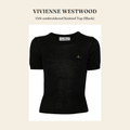 비비안 웨스트우드(Vivienne Westwood) Orb-embroidered Knitted Top (Black) - 영국 정품 직수입 | Lhea UK(레아영국)