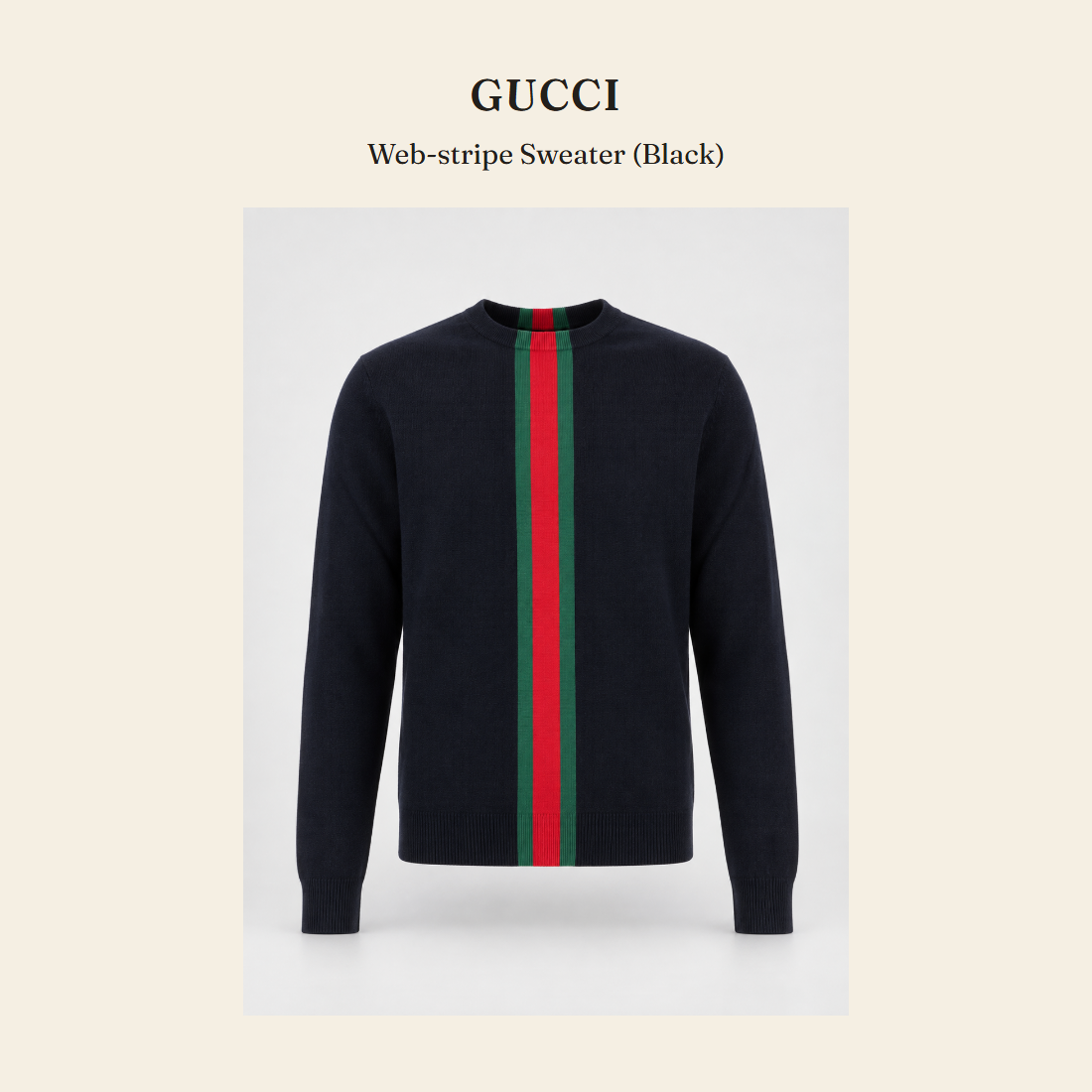 구찌(Gucci) Web-stripe Sweater (Black) 니트웨어 - 영국 정품 직수입 | Lhea UK(레아영국)