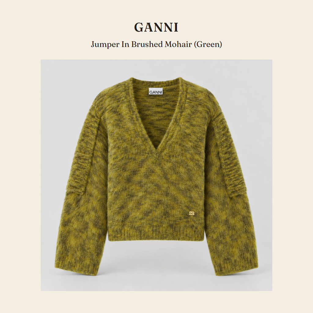 가니(GANNI) Jumper In Brushed Mohair (Green) 니트웨어 - 영국 정품 직수입 | Lhea UK(레아영국)