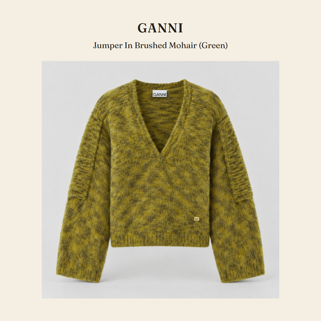 가니(GANNI) Jumper In Brushed Mohair (Green) 니트웨어 - 영국 정품 직수입 | Lhea UK(레아영국)