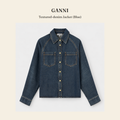 가니(GANNI) Textured-denim Jacket (Blue) - 영국 정품 직수입 | Lhea UK(레아영국)