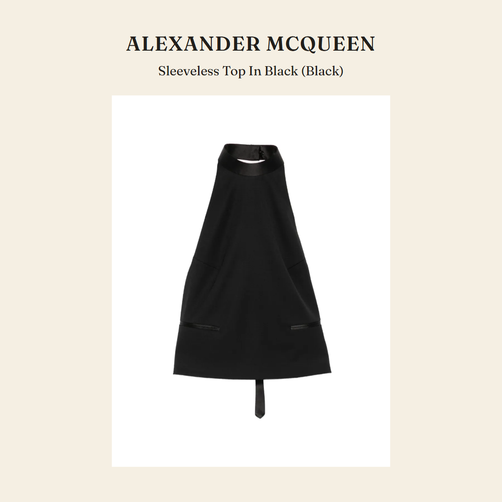 알렉산더 맥퀸(Alexander McQueen) Sleeveless Top In Black (Black) - 영국 정품 직수입 | Lhea UK(레아영국)