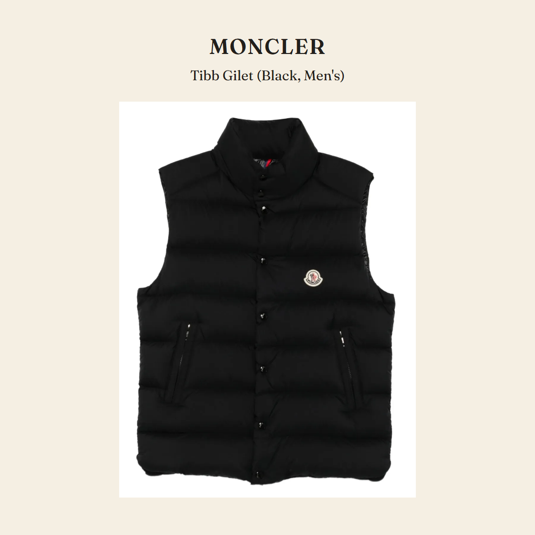 몽클레르(Moncler) Tibb Gilet (Black, Men's) 질레 - 영국 정품 직수입 | Lhea UK(레아영국)