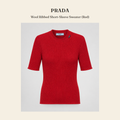 프라다(Prada) Wool Ribbed Short-Sleeve Sweater (Red) 니트웨어 - 영국 정품 직수입 | Lhea UK(레아영국)