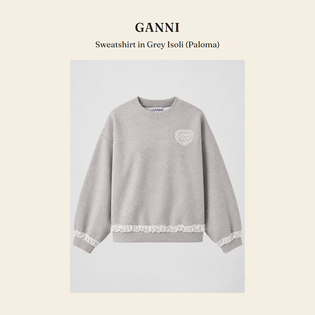 가니(GANNI) Sweatshirt in Grey Isoli (Paloma) - 영국 정품 직수입 | Lhea UK(레아영국)