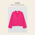 가니(GANNI) Cardigan in Wool (Fuchsia Purple) - 영국 정품 직수입 | Lhea UK(레아영국)