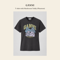 가니(GANNI) T-shirt with Mushroom Teddy (Phantom) - 영국 정품 직수입 | Lhea UK(레아영국)