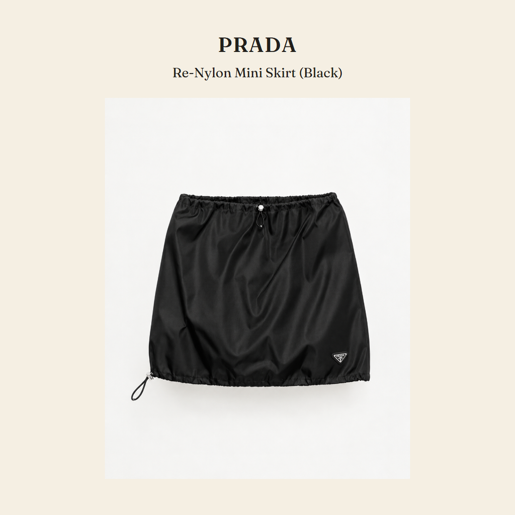 프라다(Prada) Re-Nylon Mini Skirt (Black) - 영국 정품 직수입 | Lhea UK(레아영국)