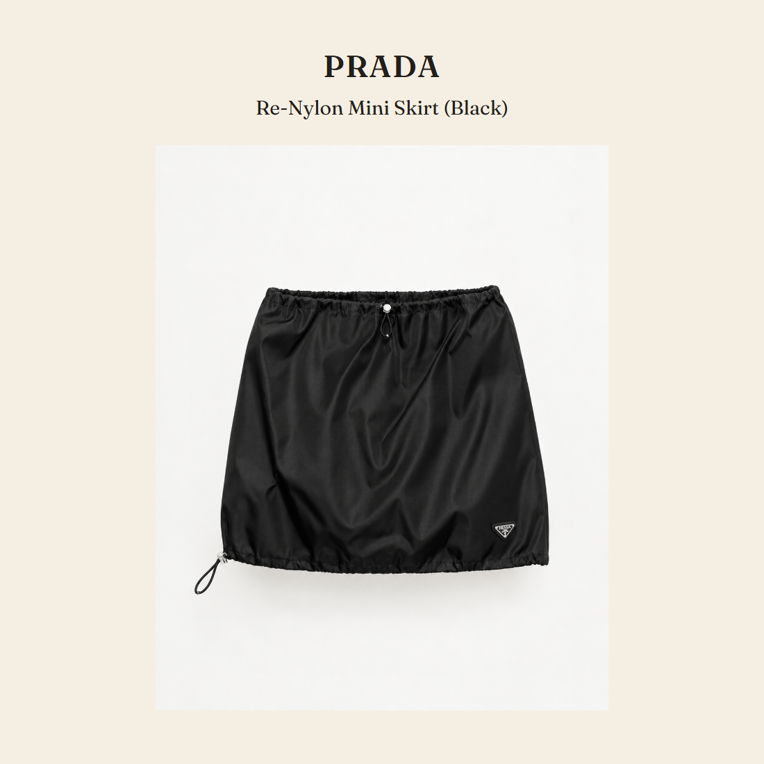 프라다(Prada) Re-Nylon Mini Skirt (Black) - 영국 정품 직수입 | Lhea UK(레아영국)