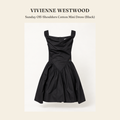 비비안 웨스트우드(Vivienne Westwood) Sunday Off-Shoulders Cotton Mini Dress (Black) 원피스 - 영국 정품 직수입 | Lhea UK(레아영국)