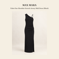 막스마라(Max Mara) Fiabe One-Shoulder Stretch-Jersey Midi Dress (Black) 원피스 - 영국 정품 직수입 | Lhea UK(레아영국)