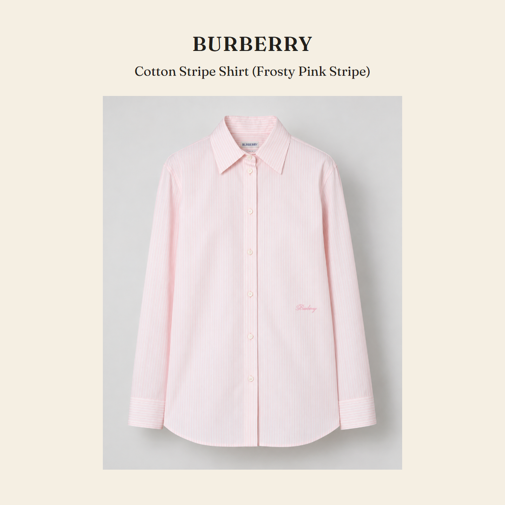 버버리(Burberry) Cotton Stripe Shirt (Frosty Pink Stripe) 셔츠 - 영국 정품 직수입 | Lhea UK(레아영국)