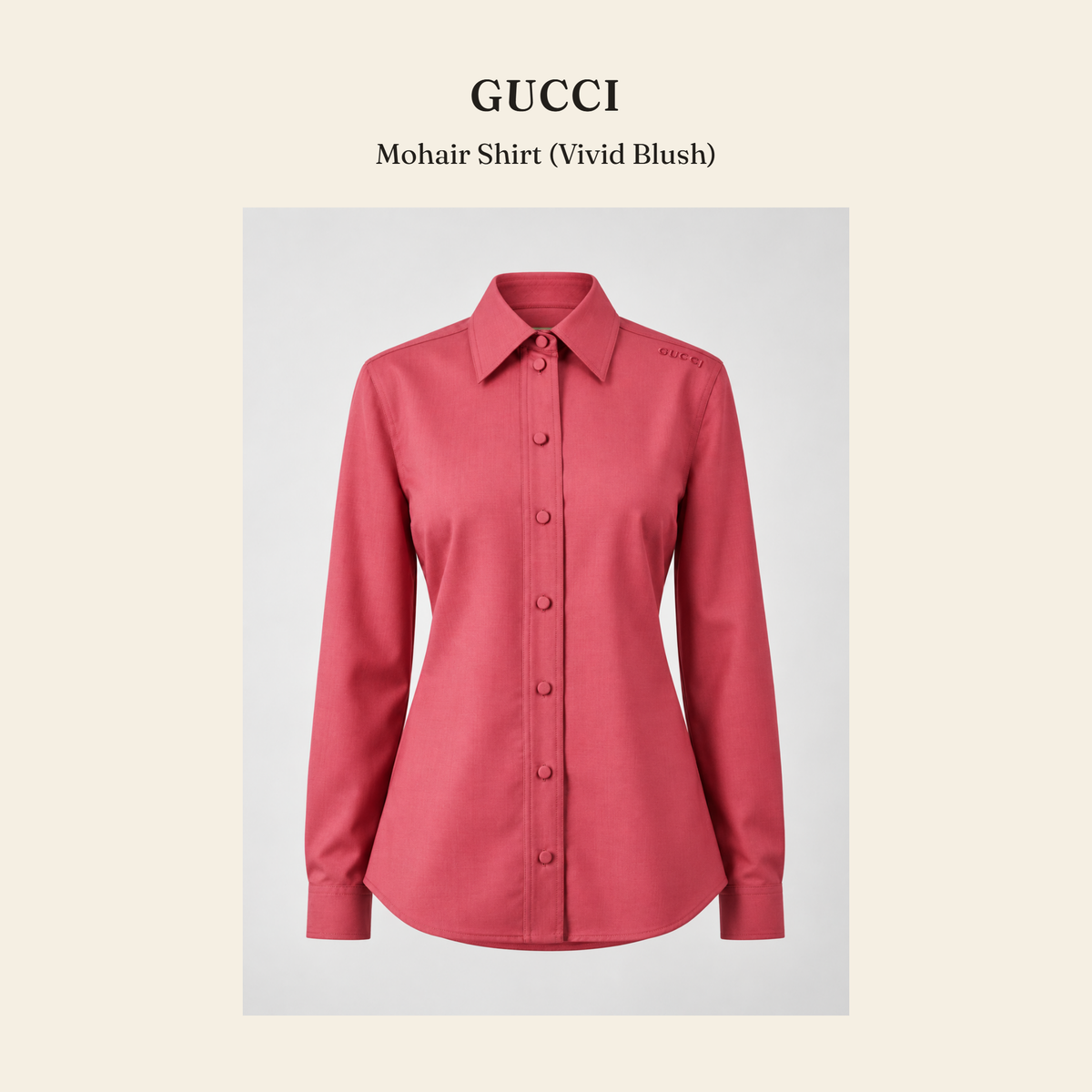 구찌(Gucci) Mohair Shirt (Vivid Blush) 셔츠 - 영국직구 정품 | 레아영국