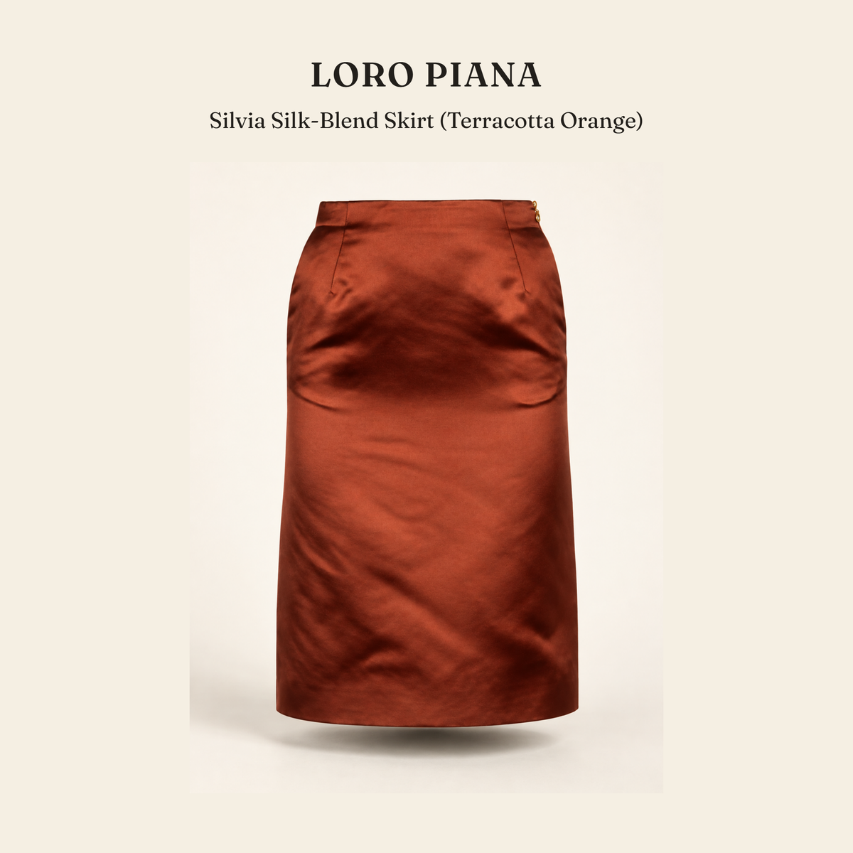 로로피아나(Loro Piana) Silvia Silk-Blend Skirt (Terracotta Orange) - 영국직구 정품 | 레아영국