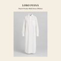 로로피아나(Loro Piana) Patch-Pocket Midi Dress (White) 원피스 - 영국직구 정품 | 레아영국