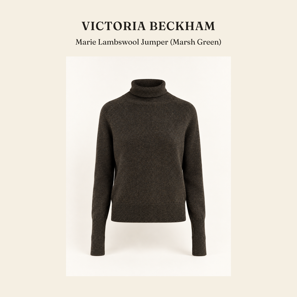 빅토리아 베컴(Victoria Beckham) Marie Lambswool Jumper (Marsh Green) - 영국직구 정품 | 레아영국