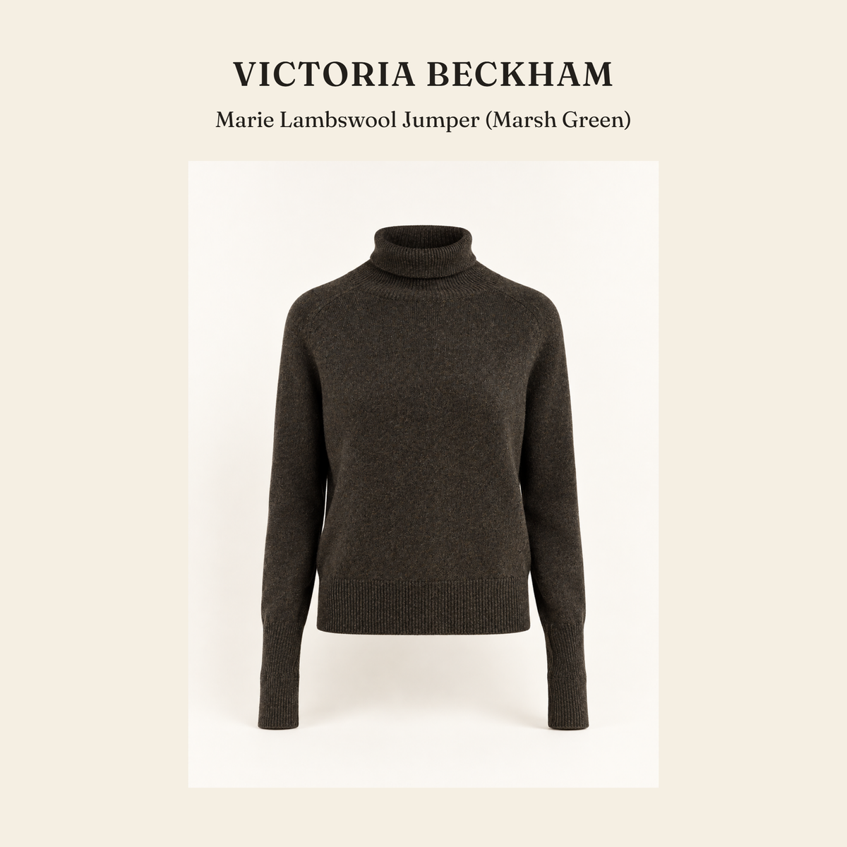 빅토리아 베컴(Victoria Beckham) Marie Lambswool Jumper (Marsh Green) - 영국직구 정품 | 레아영국