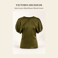 빅토리아 베컴(Victoria Beckham) Bela Acetate-Blend Blouse (Marsh Green) - 영국직구 정품 | 레아영국