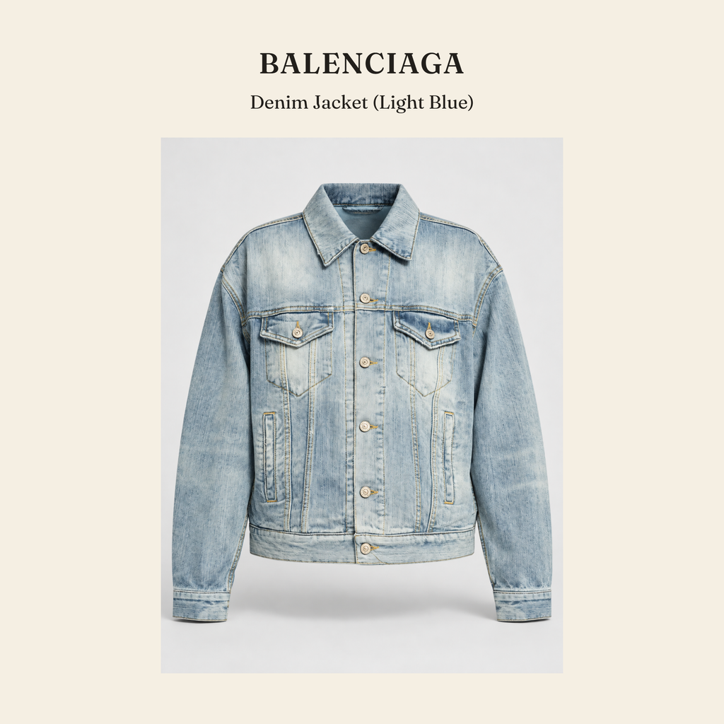 발렌시아가(Balenciaga) Denim Jacket (Light Blue) - 영국직구 정품 | 레아영국