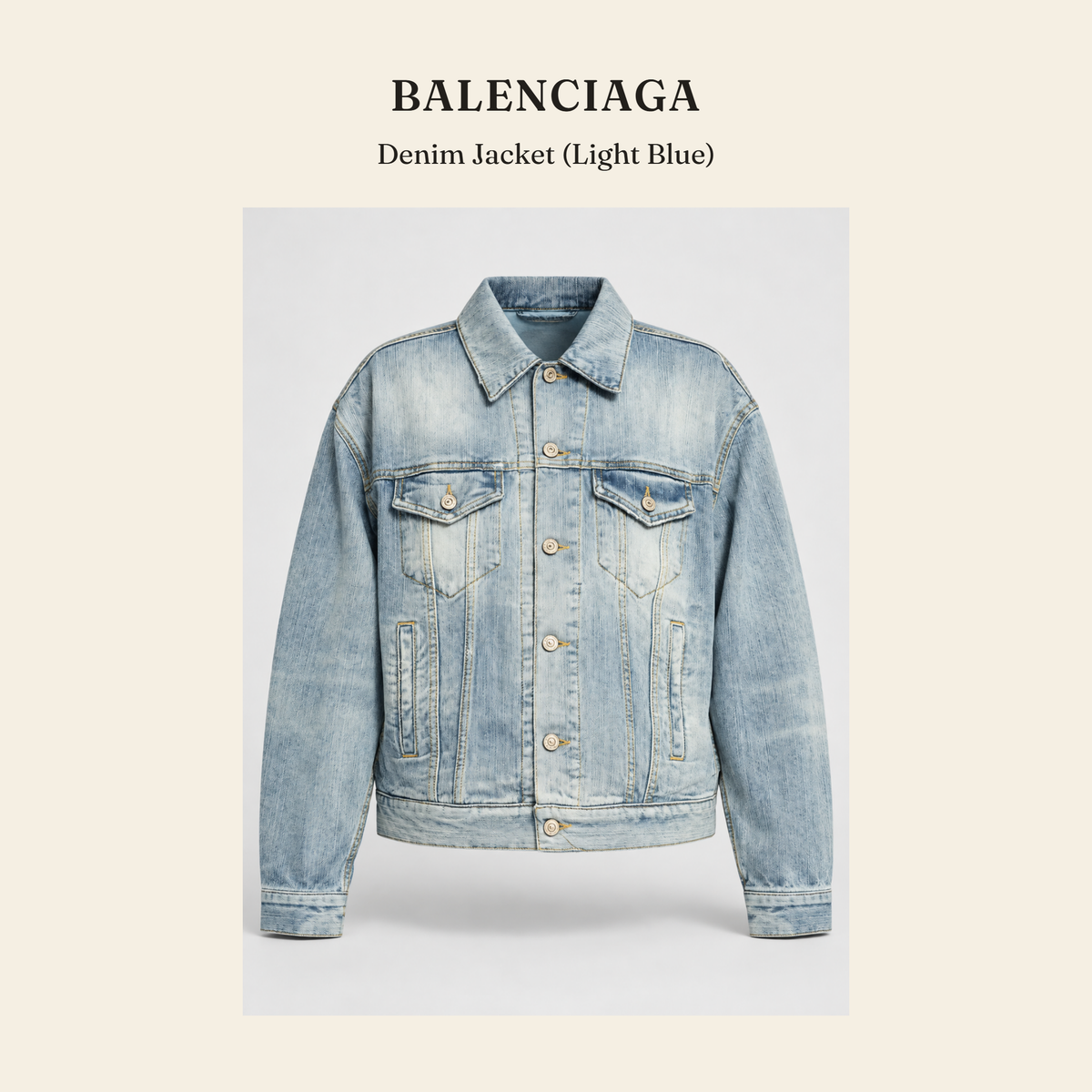 발렌시아가(Balenciaga) Denim Jacket (Light Blue) - 영국직구 정품 | 레아영국