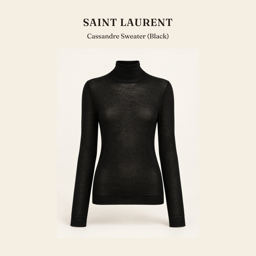 생로랑(Saint Laurent) Cassandre Sweater (Black) - 영국직구 정품 | 레아영국
