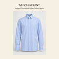 생로랑(Saint Laurent) Striped Oxford Shirt (Blue/White, Men's) 셔츠 - 영국직구 정품 | 레아영국
