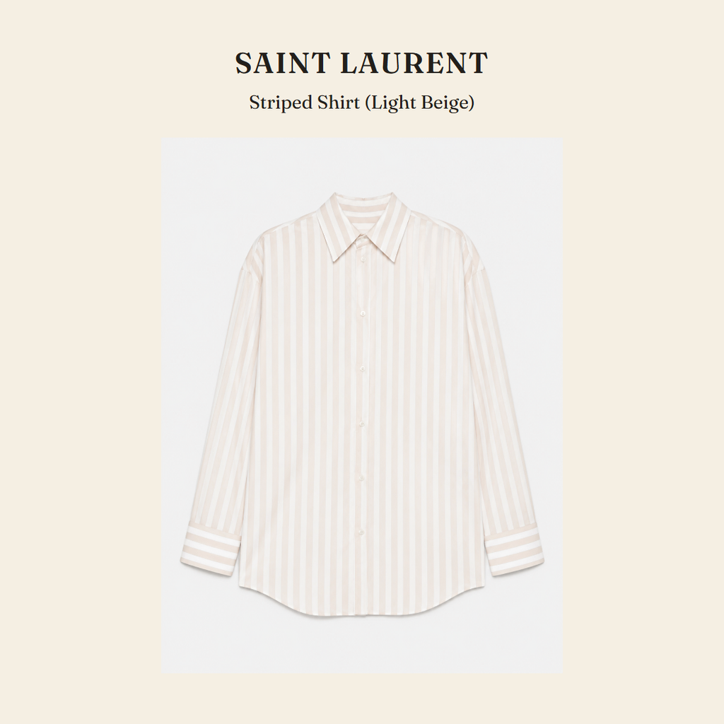 생로랑(Saint Laurent) Striped Shirt (Light Beige) 셔츠 - 영국 정품 직수입 | Lhea UK(레아영국)