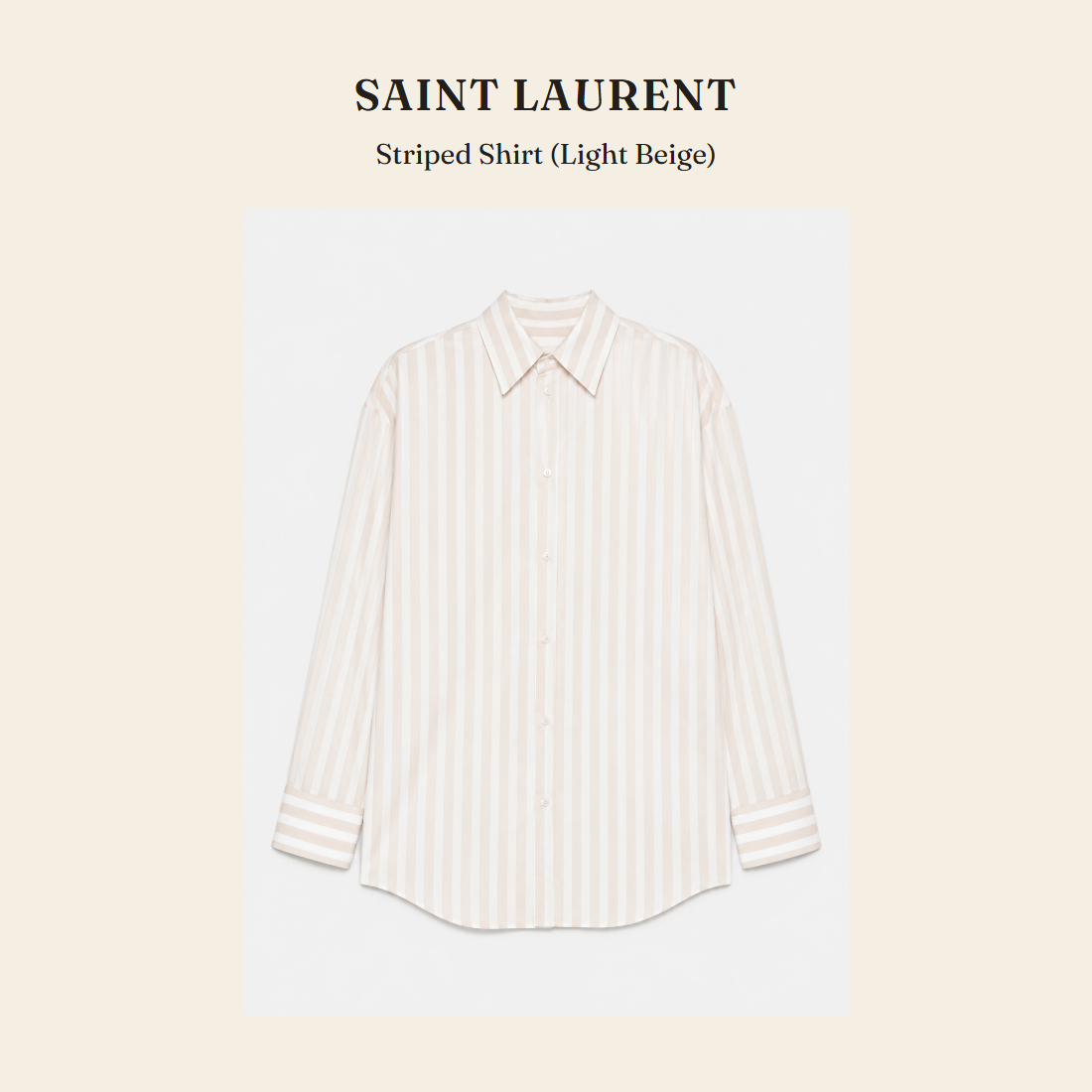 생로랑(Saint Laurent) Striped Shirt (Light Beige) 셔츠 - 영국 정품 직수입 | Lhea UK(레아영국)