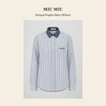 미우미우(Miu Miu) Striped Poplin Shirt (White) 셔츠 - 영국 정품 직수입 | Lhea UK(레아영국)