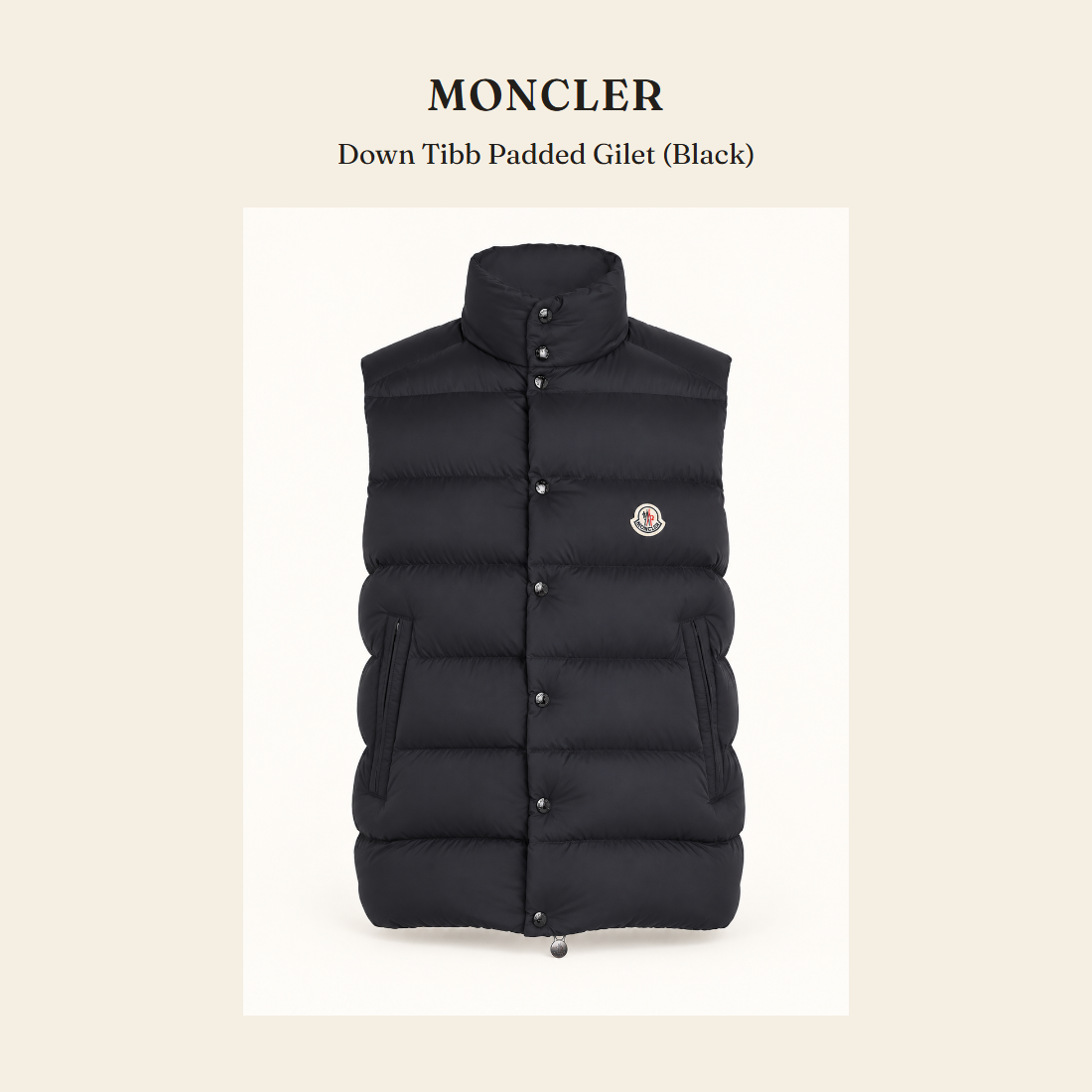 몽클레르(Moncler) Down Tibb Padded Gilet (Black) - 영국 정품 직수입 | Lhea UK(레아영국)