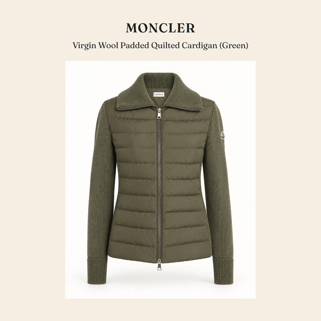 몽클레르(Moncler) Virgin Wool Padded Quilted Cardigan (Green) - 영국 정품 직수입 | Lhea UK(레아영국)