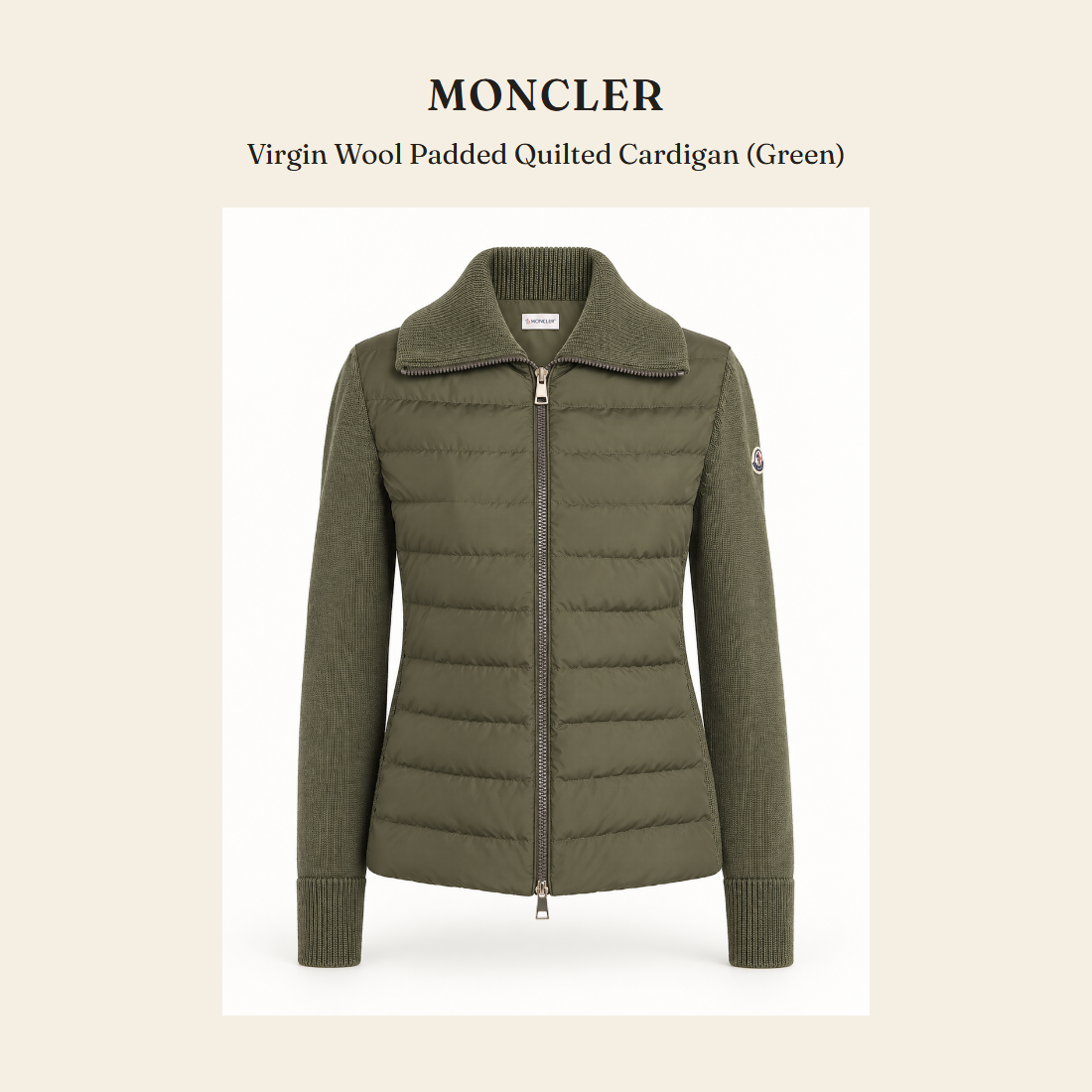 몽클레르(Moncler) Virgin Wool Padded Quilted Cardigan (Green) - 영국 정품 직수입 | Lhea UK(레아영국)